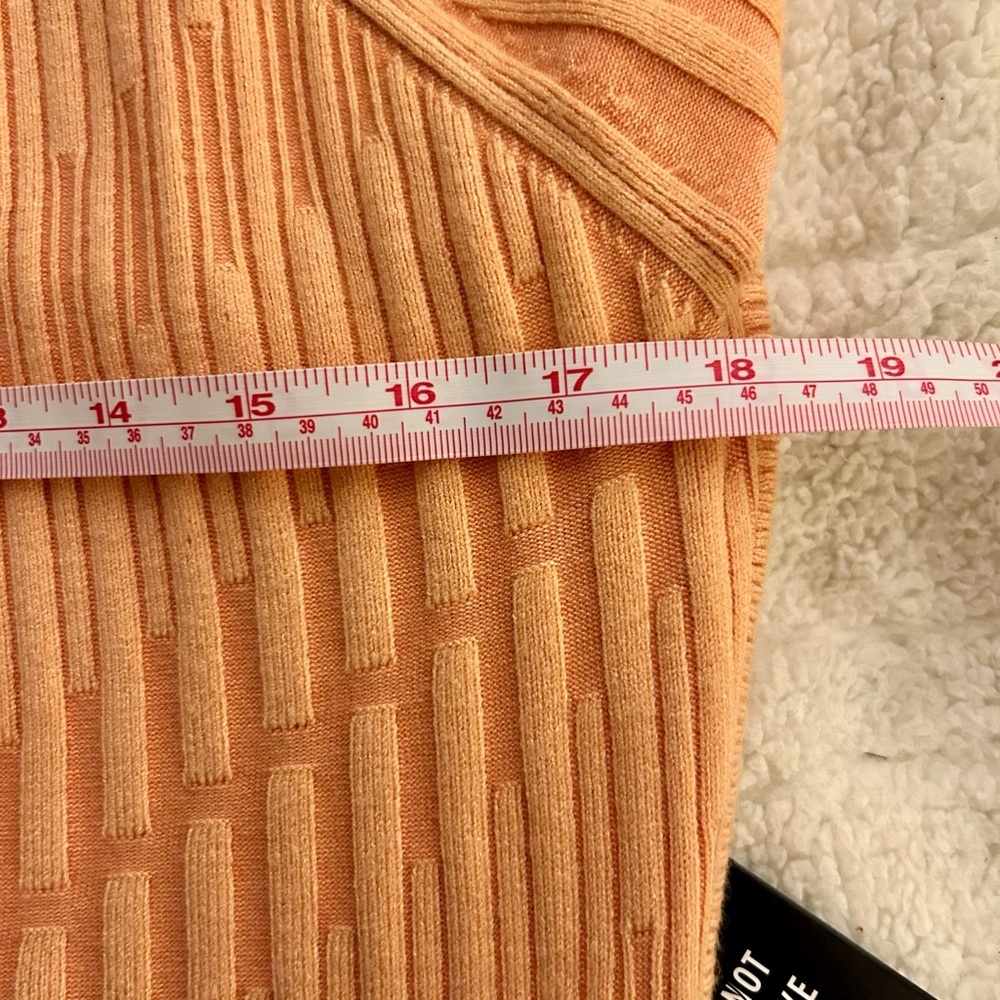 EXPRESS rib-knit twist back midi orange sweater dress size X Large - Picture 12 of 13